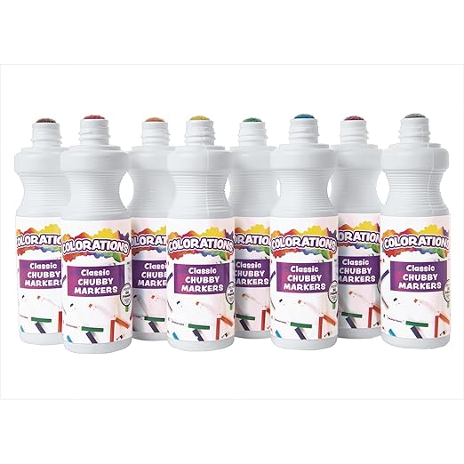 Colorations Dabber Markers, Washable, Primary Colors, 8 Colors, Dot Markers, Bingo Markers, Dab and Dot Markers for Children, Kids, Pre-School, Toddlers, Non Toxic, Easy to Use, Art & Craft Supplies
