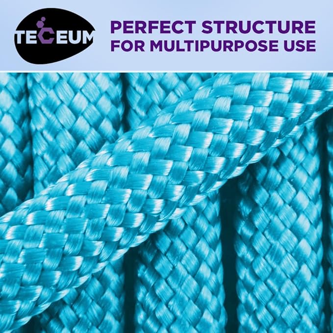 TECEUM Heavy Duty Rope 1000 – 1000ft / 200ft / 100ft / 50ft – 40+ Colors – Utility Rope for Survival & Camping Gear – Nylon String, Camping Rope, para Cord, Utility Nylon Rope, Tent Cord