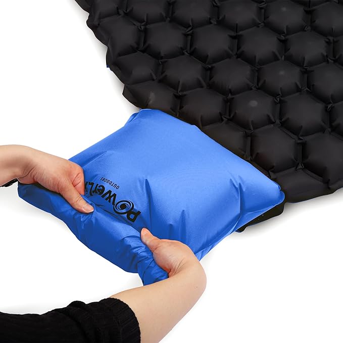 POWERLIX Double Sleeping Pad - Ultralight 2 Person Camping Mattress for Backpacking, Hiking, Compact Inflatable Sleeping Mat, Easy to Inflate Portable Camping Pad Air Mattress