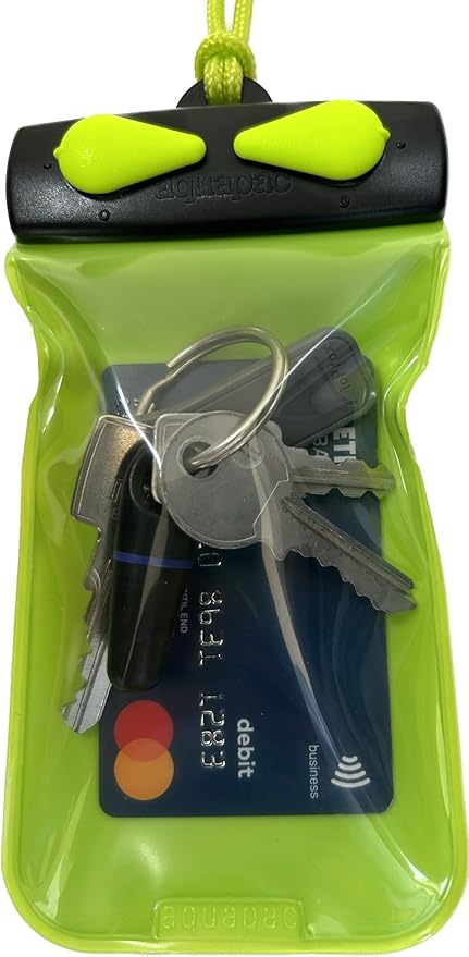 Aquapac KEYMASTER Lime Green – Protect and Carry Keys, Cards and Small Valuables up to 10m or 30 feet