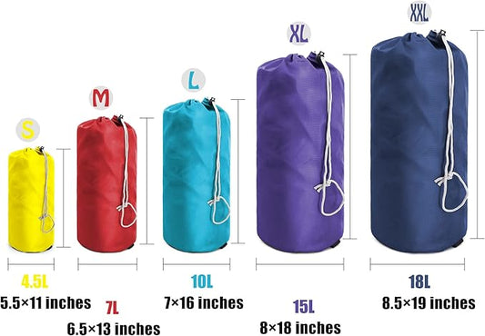 BeeGreen Stuff Sack for Backpacking Drawstring Storage Bag with Dust Flap