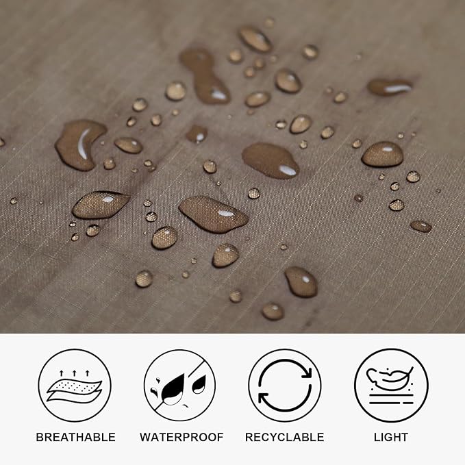 Camo Rain Poncho, Multi Use Waterproof Rain Coat