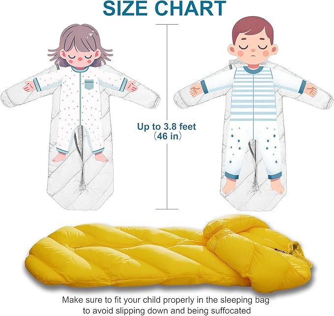 T40 Toddler Sleeping Bags Boys Girls | Ages 2-4 | Puffy Kids Sleeping Bag Camping Sleepovers |up to 46 in| Lightweight Compact Comfort for Indoor Outdoor Machine Washable