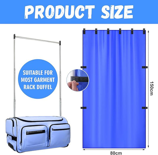 RunNico 59'' x 31.5'' Privacy Curtain for Dance Bag, Portable Dancer Changing Curtain with Storage Bag, Backstage Privacy Changing Room for Training Competition Backstage Outdoor Camping (Blue)