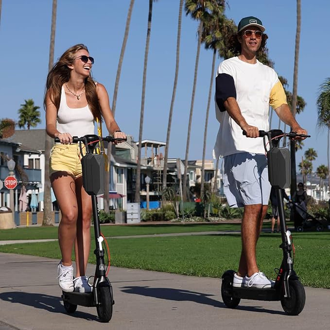 Hiboy Scooter Storage Bag, 3L/4L Large Capacity Scooter Handlebar Bag, Front Hanging Bag for Electric Scooter/Electric Bike, for Carrying Chargers, Phone, Keys with Waterproof Hardshell EVA Material