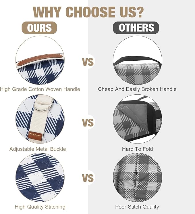 G GOOD GAIN Picnic Blankets Outdoor Extra Large - 80"x80" Portable Waterproof Picnic Blanket, Machine Washable 3-Layer Foldable Park Mat with Sandproof Backing for Grass, Hiking, Travel (Blue)