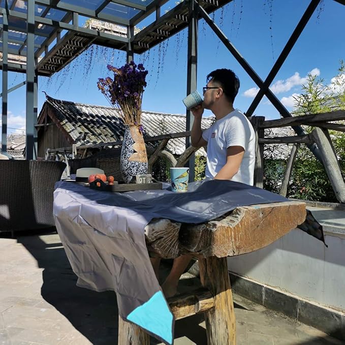 Outdoor Blanket (71" x 55") -Compact, Lightweight, Sand Proof Pocket Blanket Best Mat for The Beach, Hiking, Travel, Camping, Festivals with Pockets, Loops, Stakes, Carabiner