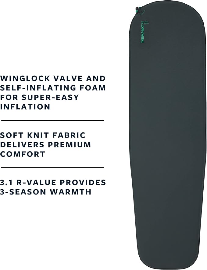 Therm-a-Rest Trail Scout Self-Inflating Camping and Backpacking Sleeping Pad, Regular - 72 x 20 Inches