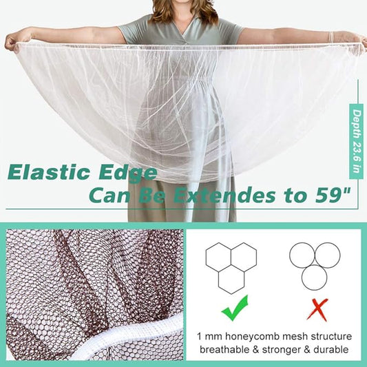 Durable Baby Mosquito Net (2 Pack) - Perfect Bug Net for Strollers, Bassinets, Cradles, Playards, Pack N Plays and Portable Mini Crib (Coffee)