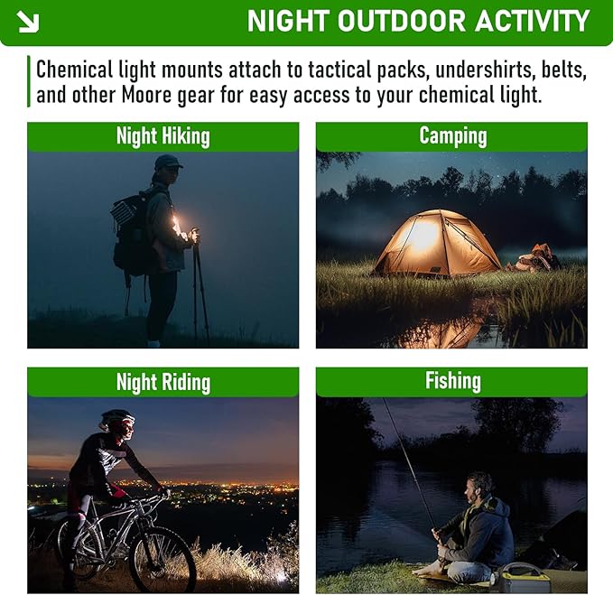 Tactical Glow Stick Organizer Pouch - Chemlight Holder for 6 Glow Sticks - Chem Light Holders for Molle Tactical Vest, Ideal for Camping, Fishing, and Hunting