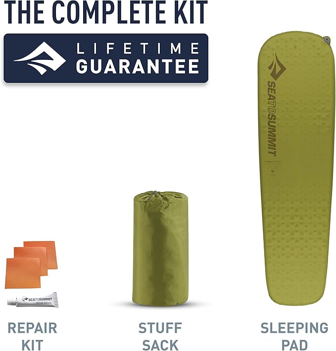 Sea to Summit Camp Self-Inflating Foam Sleeping Mat for Camping and Backpacking, Rectangular - Regular (72 x 25 x 1.5 inches)