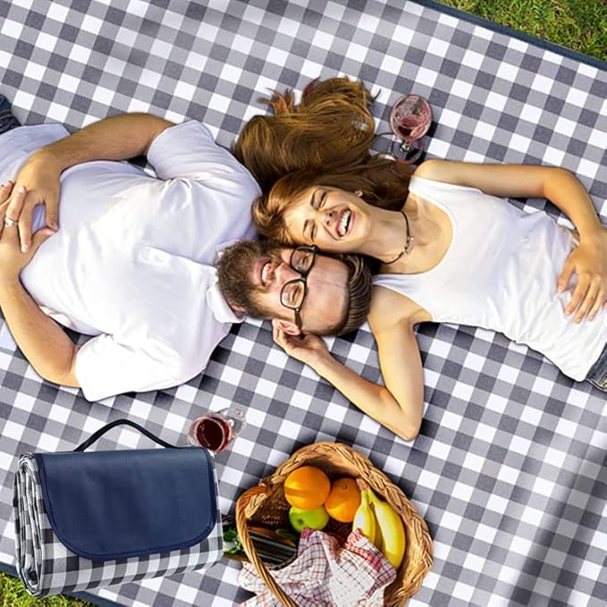 RUIBOLU Large Picnic Blanket Beach Blankets, 80''x80'' Picnic Mat Waterproof Beach mat Outdoor Park Blanket