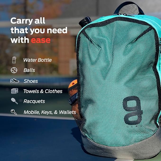 Tennis Backpack, Aether Series, Large Capacity, External Waterproof Compartment, Multi-Use For Travel, Laptop, Water Sports, Gym, or Tennis