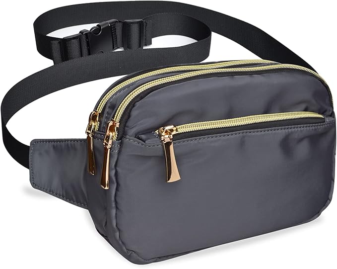 Fanny Packs for Women Men Fashion Plus Size Waist Pack Belt Bag Fanny Pack for Girls Boys with 5 Pockets Adjustable Belt, Cute Bum Bag Hip Bags for Travel Disney Running