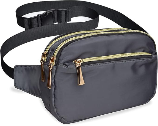 Fanny Packs for Women Men Fashion Plus Size Waist Pack Belt Bag Fanny Pack for Girls Boys with 5 Pockets Adjustable Belt, Cute Bum Bag Hip Bags for Travel Disney Running