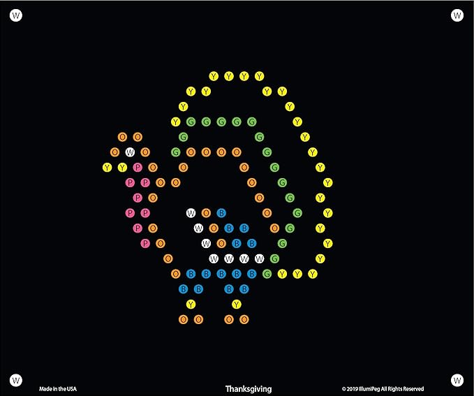 Holiday Refill templates for Basic Fun Lite Brite Ultimate Classic (10 Sheets, 7x8)