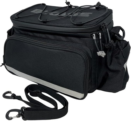 BiKase MIK Compatible Trunk Bike Bag Big Daddy with MIK Attachment, Waterproof Bag for Back of Bicycles with Panniers, Pannier Rack Bag with Water Bottle Carrier (MIK Rack not included)