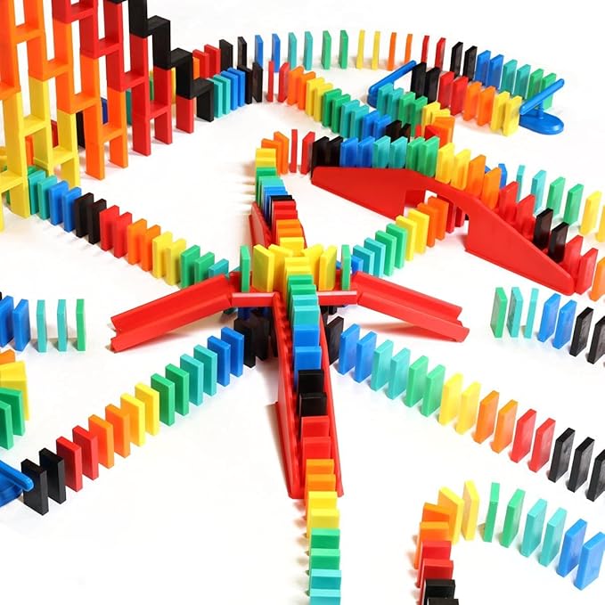 Bulk Dominoes Pro-Domino Kit | Dominoes Set, STEM STEAM Small Toys, Family Games for Kids, Kids Toys and Games, Building, Toppling, Chain Reaction Sets (Expert)