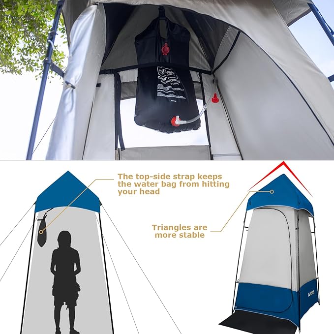 Leader Accessories 6.9 FT Portable Camping Shower Tent Outdoor Changing Room Privacy Tent for Camping, Toilet, Shower