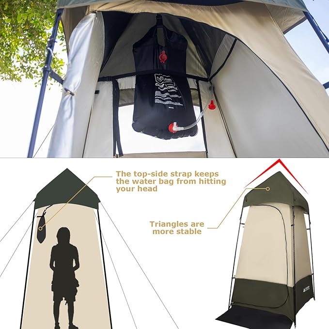 Leader Accessories 6.9 FT Portable Camping Shower Tent Outdoor Changing Room Privacy Tent for Camping, Toilet, Shower