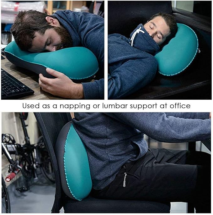 SUNYAO Ultralight Inflatable Camping Pillows - Compressible, Compact, Inflatable, Comfortable, Ergonomic Pillow for Neck & Lumbar Support While Camping,Backpacking,Hiking