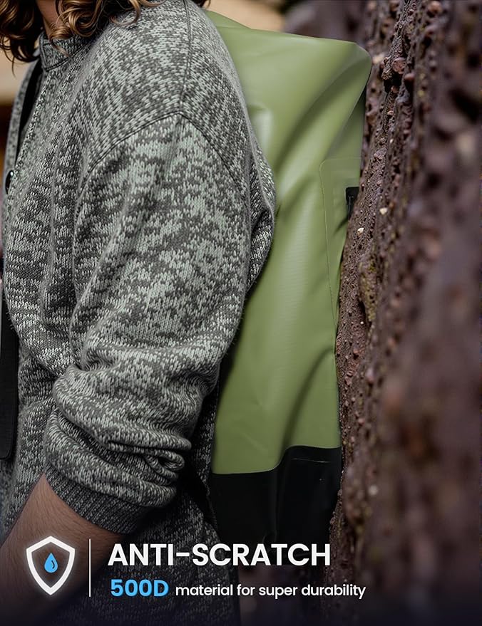 Lamicall Dry Bag Waterproof Backpack - [Zippered Pocket] 10L/20L Roll Top Waterproof Bag with Water proof Phone Case, Floatable Drybag for Swimming, Boating, Kayaking, Camping, Beach