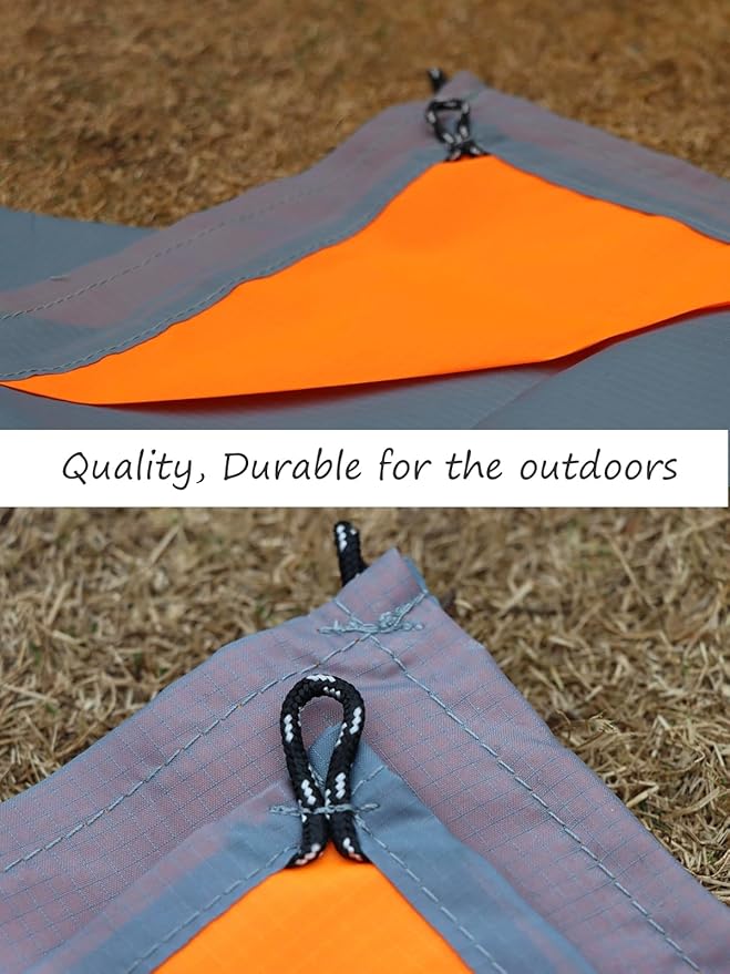 Orga'Neat Pocket Picnic Blanket, Sandproof Lightweight Pocket Camping Tarp, 55″x 39″ Foldable & Fits into Small Bag, Water Resistant Washable Quick Dry Compact Beach Mat for Outdoor Recreation