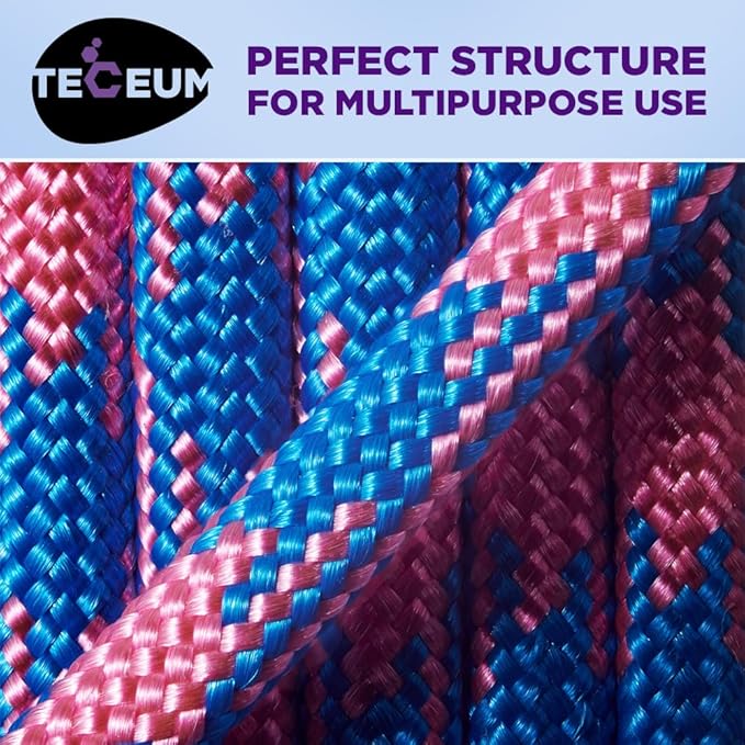 TECEUM Heavy Duty Rope 1000 – 1000ft / 200ft / 100ft / 50ft – 40+ Colors – Utility Rope for Survival & Camping Gear – Nylon String, Camping Rope, para Cord, Utility Nylon Rope, Tent Cord