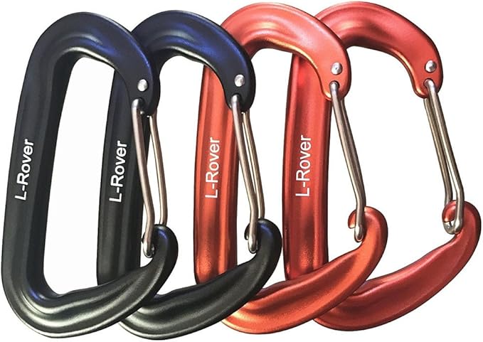 Carabiner,12KN Lightweight Heavy Duty Carabiner Clips,Aluminium Wiregate Caribeaners for Hammocks,Camping, Key Chains, Outdoor and Gym etc,Hiking & Utility