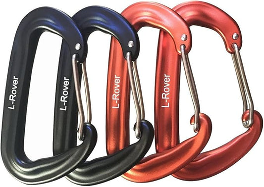 Carabiner,12KN Lightweight Heavy Duty Carabiner Clips,Aluminium Wiregate Caribeaners for Hammocks,Camping, Key Chains, Outdoor and Gym etc,Hiking & Utility