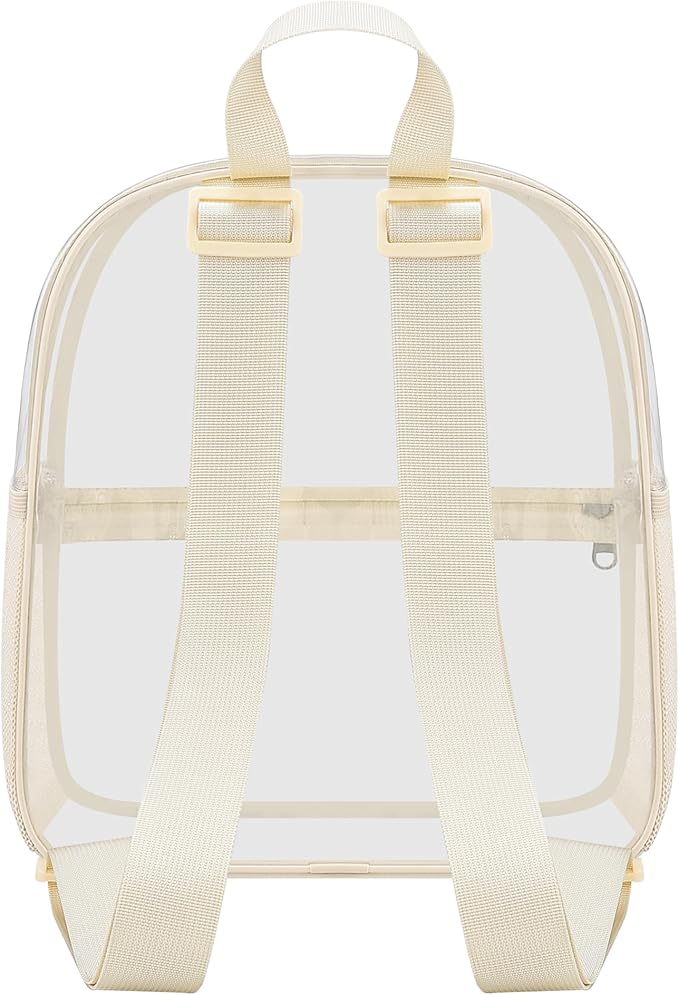 Oraben Clear Backpack Stadium Approved 12×12×6 Clear Mini Backpack Small Transparent Backpack for Concert, Beach, Work, Travel & Sporting