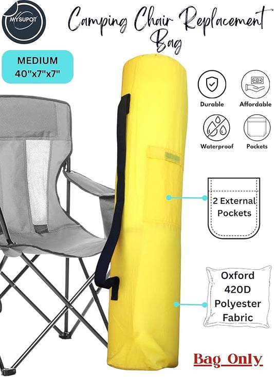 Replacement Bag for Folding Camping Chair, Portable Camp Chair, Hammock, Yoga Mat, Umbrella, Tents, Tripods, Fishing Poles - 420D Oxford Polyester Fabric