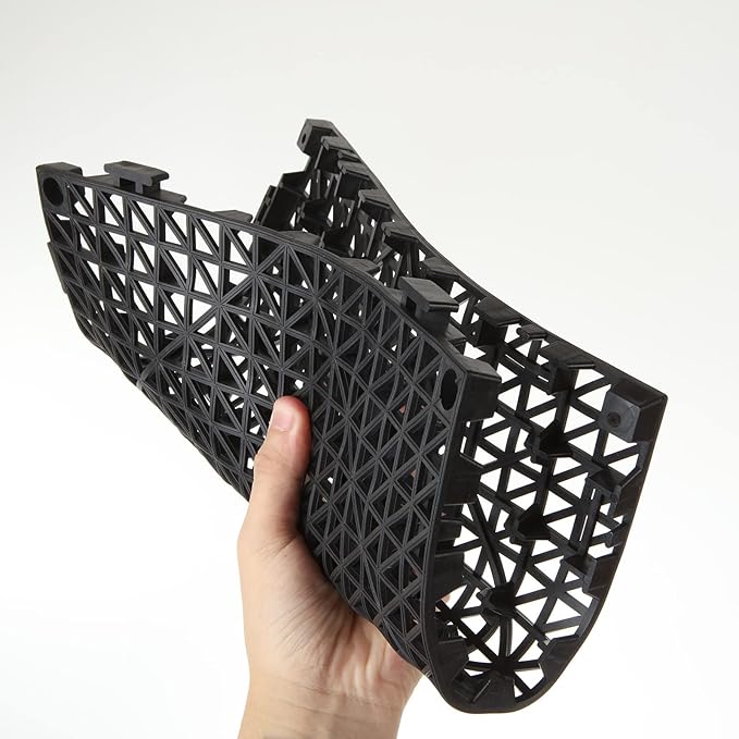 FengWu 12 Pack 12'' x Interlocking Rubber Bathroom Flooring Tiles Non-Slip Splicing Waterproof Mat Modular Cushion for Drain, Deck, Pool, Patio, Balcony, Shower, Kitchen, Yard (Black)