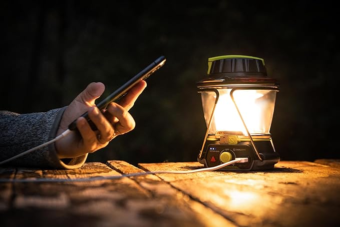 Lighthouse 600 Multi Functional Adjustable Light Perfect for Camping, Outdoor Events, or Emergency use Lumens USB Charging of Phones and Small Devices Long-Lasting Lithium Battery.