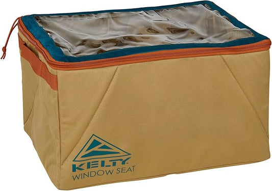 Kelty Window Seat – Camping, Tailgating, Travel Organization Hub, Road Tripping Overlanding Storage, Clear Lid, Rugged Fabrics