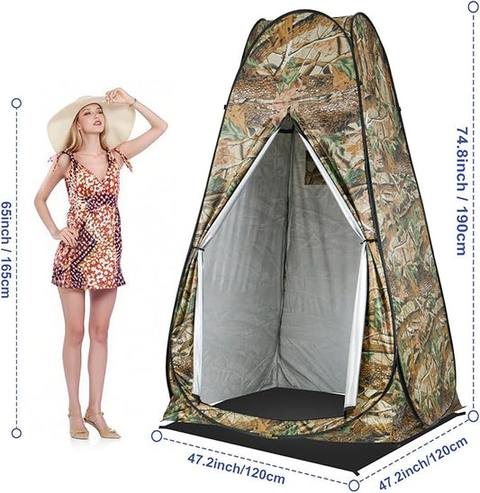 Pop Up Privacy Shower Tent, Outdoor Portable Changing Tent Camping for Camping Beach Toilet Shower Bathroom Changing Room Sun Shelter with Window with Carry Bag