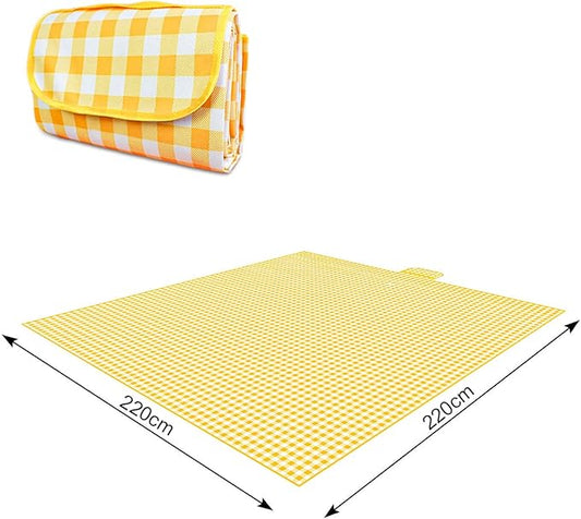 ZHUYNXIR Extra Large Picnic Blanket, 87x87 inch Waterproof Picnic Blanket, Gingham Picnic Mat for Beach, Camping Grass Picnic Blankets.