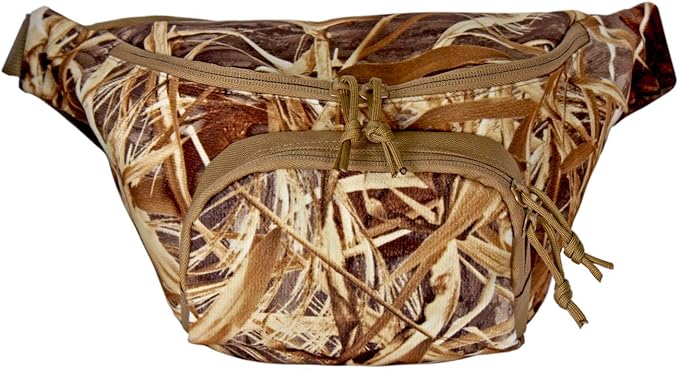 AUSCAMOTEK Hunting Camouflage Fanny Pack for Men Camouflage Waist Bag for Hunters -Dry Grass Camo