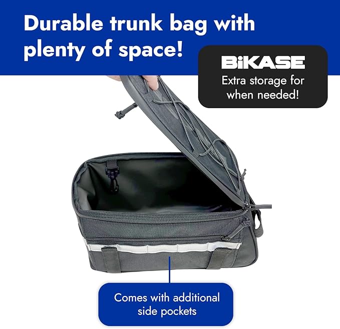 BIKASE Big Momma Bicycle Rack - Trunk Bag with MIK Attachment, Black