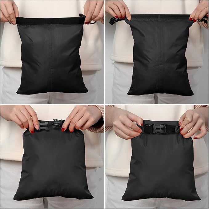 Shappy 6 Pcs Waterproof Dry Bag Set 6 Sizes Lightweight Sacks and Long Adjustable Shoulder Strap Outdoor Water Proof Keep Gear Dry Bag Stuff Sacks for Backpacking, Boating, Hiking, Camping (Black)