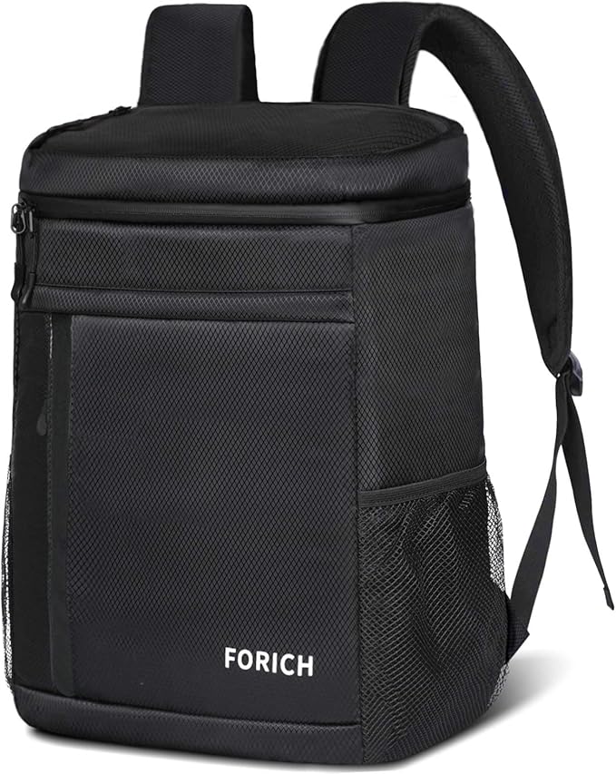 FORICH Soft Cooler Backpack Insulated Waterproof Backpack Cooler Bag Leak Proof Portable Small Cooler Backpacks to Work Lunch Travel Beach Camping Hiking Picnic Fishing Beer for Men Women