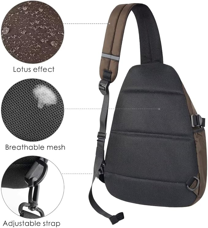 TITECOUGO Sling Bag Crossbody Shoulder Outdoor Travel Hiking Backpack for Women & Men