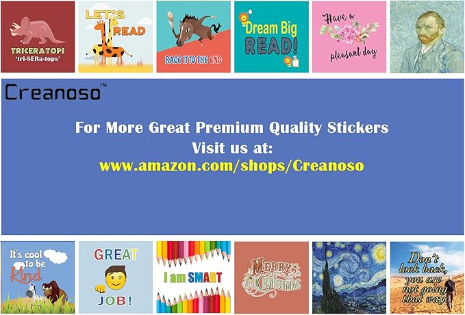 Creanoso A Good Kid Behavior Stickers - at School Stickers (20-Sheet) – Gift Giveaways Stickers for Kids – Awesome Stocking Stuffers Gifts for Boys & Girls, Teens – Table Surface Décor Art Decal