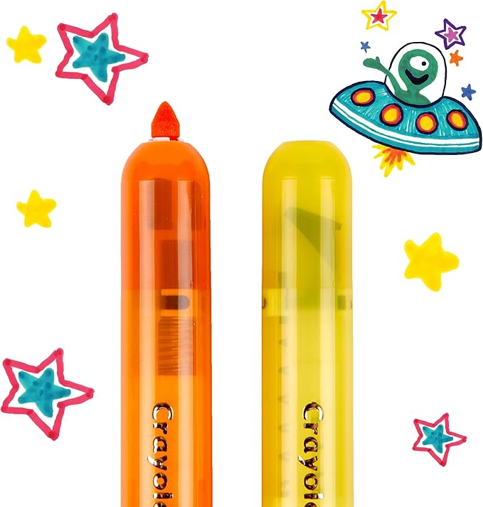 Crayola 10CT SUPERCLICKS,Retractable, Holiday Toys, Gift for Boys and Girls, Kids, Stocking, Arts and Crafts, Gifting