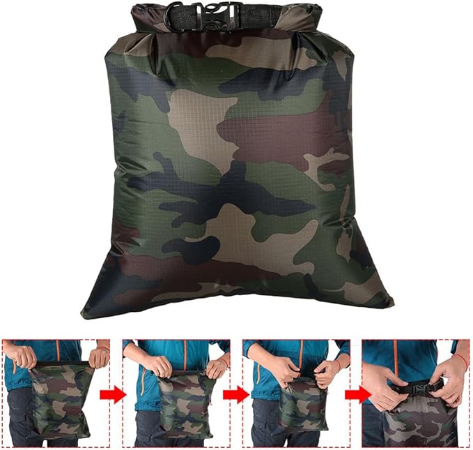 Lixada Waterproof Dry Bags, 3/5/6 Pack Ultimate Dry Sack - 3L+5L+8L Lightweight, Roll Top Outdoor Dry Sacks for Kayaking Camping Hiking Traveling Boating Water Sports