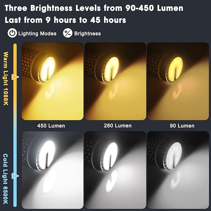 Camping Light Telescopic, Rechargeable Collapsible Camping Lanterns with Stand, 10000mAh Magnetic Waterproof Camping Lamp, Outdoor Light for Emergency, Cool Camping Must Haves (Gray)