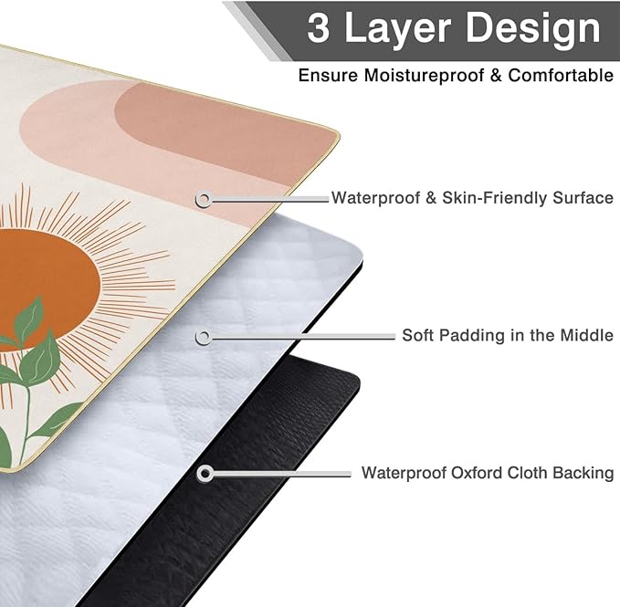 Extra Large Picnic Blankets Waterproof Foldable (60"x 80") Boho Beach Blanket Waterproof Sandproof,3-Layer Thicking Mat Outdoor Packable Camping Blanket