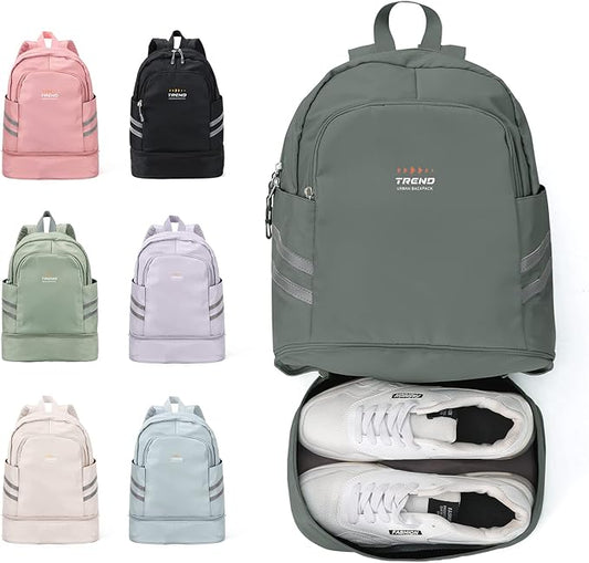 coofay Small Gym Backpack for Women Waterproof Backpack with Shoe Compartment Lightweight Travel Backpack Sports Backpack Large Gym Bag