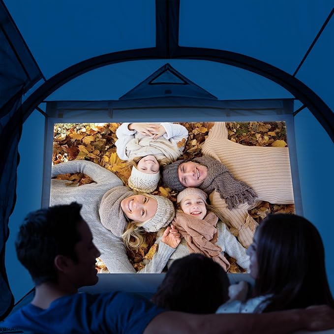 Inflatable SUV Tent for Camping, Large Quick Setup Blow Up Tents, 6-Person Tent with Detachable Car Attachment, Van Tents with Storage Bag &Projection Screen, Waterproof SUV Awning for Travel