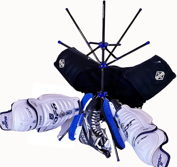Hockey Gear Drying Rack - Heavy Duty Aluminum Collapsible Portable Sports Gear Drying Rack - Tree - Hockey Equipment Drying - Hockey Gifts